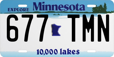 MN license plate 677TMN
