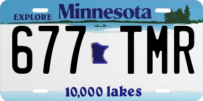 MN license plate 677TMR