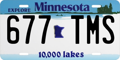 MN license plate 677TMS
