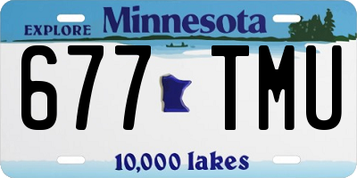 MN license plate 677TMU