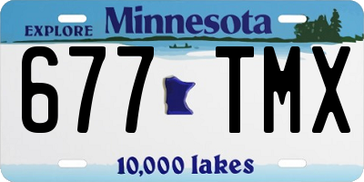 MN license plate 677TMX