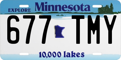MN license plate 677TMY