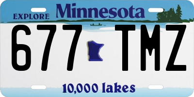 MN license plate 677TMZ