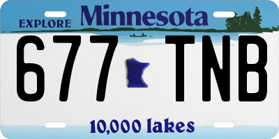 MN license plate 677TNB