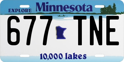 MN license plate 677TNE