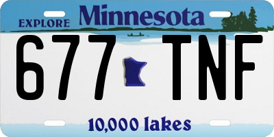 MN license plate 677TNF