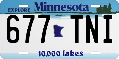 MN license plate 677TNI