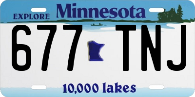 MN license plate 677TNJ