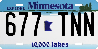 MN license plate 677TNN