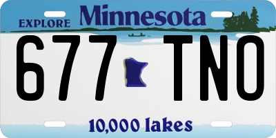 MN license plate 677TNO