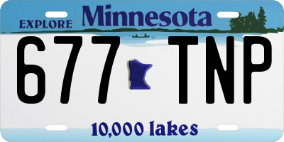 MN license plate 677TNP