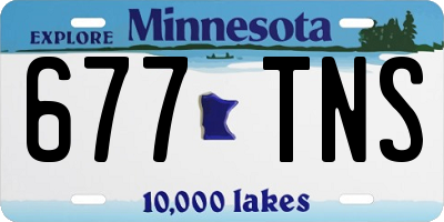 MN license plate 677TNS