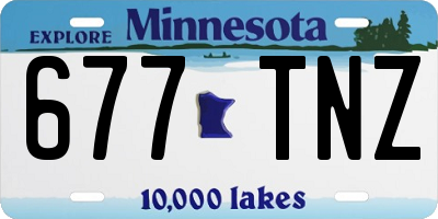 MN license plate 677TNZ