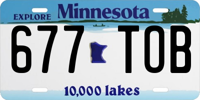 MN license plate 677TOB