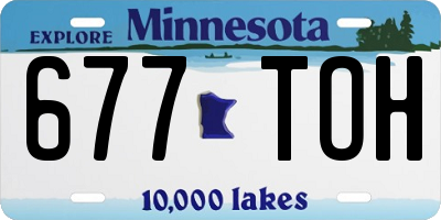 MN license plate 677TOH