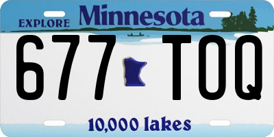 MN license plate 677TOQ