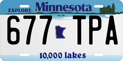 MN license plate 677TPA