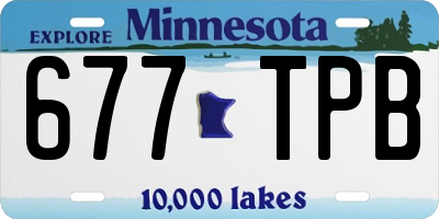 MN license plate 677TPB
