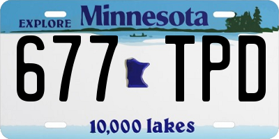 MN license plate 677TPD