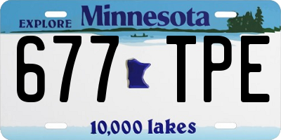 MN license plate 677TPE