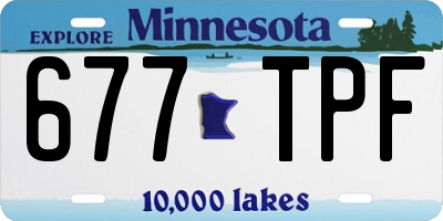MN license plate 677TPF