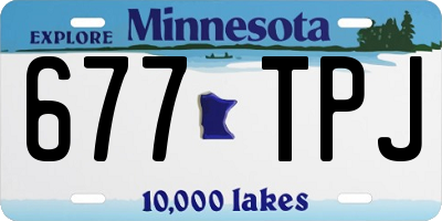 MN license plate 677TPJ
