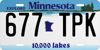 MN license plate 677TPK