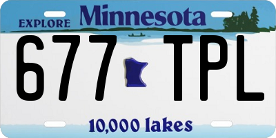 MN license plate 677TPL