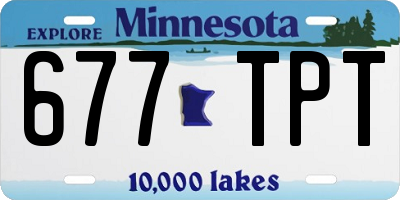 MN license plate 677TPT