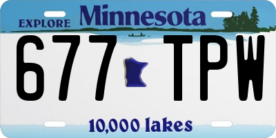 MN license plate 677TPW