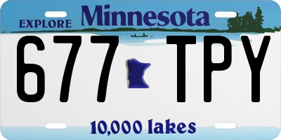 MN license plate 677TPY