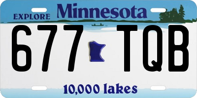 MN license plate 677TQB