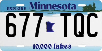 MN license plate 677TQC