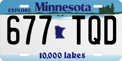 MN license plate 677TQD