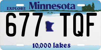 MN license plate 677TQF