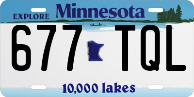 MN license plate 677TQL