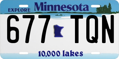 MN license plate 677TQN