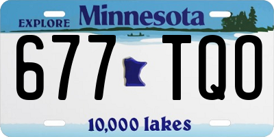 MN license plate 677TQO