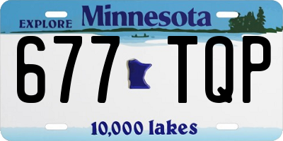 MN license plate 677TQP
