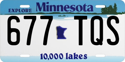 MN license plate 677TQS