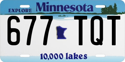 MN license plate 677TQT