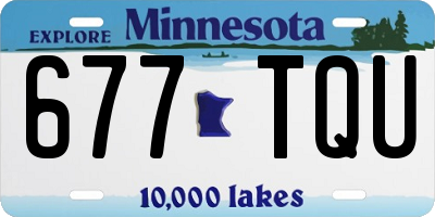 MN license plate 677TQU