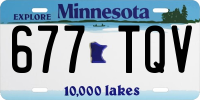 MN license plate 677TQV