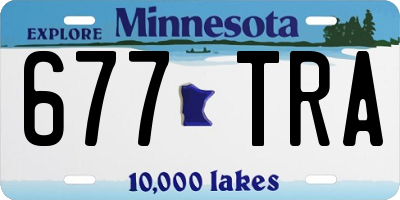 MN license plate 677TRA