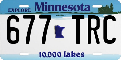 MN license plate 677TRC