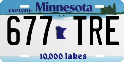 MN license plate 677TRE