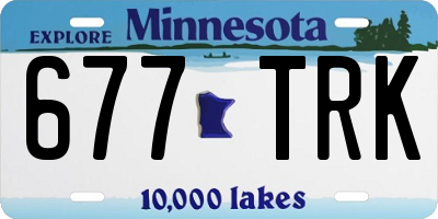 MN license plate 677TRK