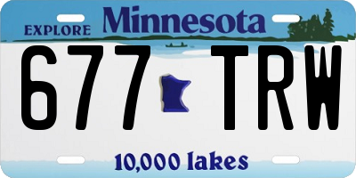 MN license plate 677TRW
