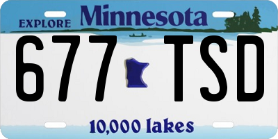 MN license plate 677TSD