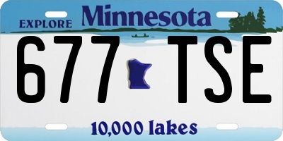MN license plate 677TSE